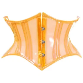 Mini Waist Cincher Corset Orange Curvy Cut For Dress