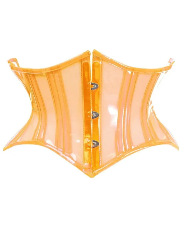 Mini Waist Cincher Corset Orange Curvy Cut For Dress