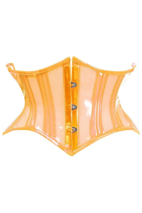 Mini Waist Cincher Corset Orange Curvy Cut For Dress