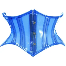Mini Waist Cincher For Dress Blue Curvy Cut Corset