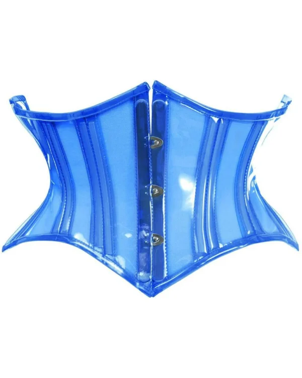 Mini Waist Cincher For Dress Blue Curvy Cut Corset