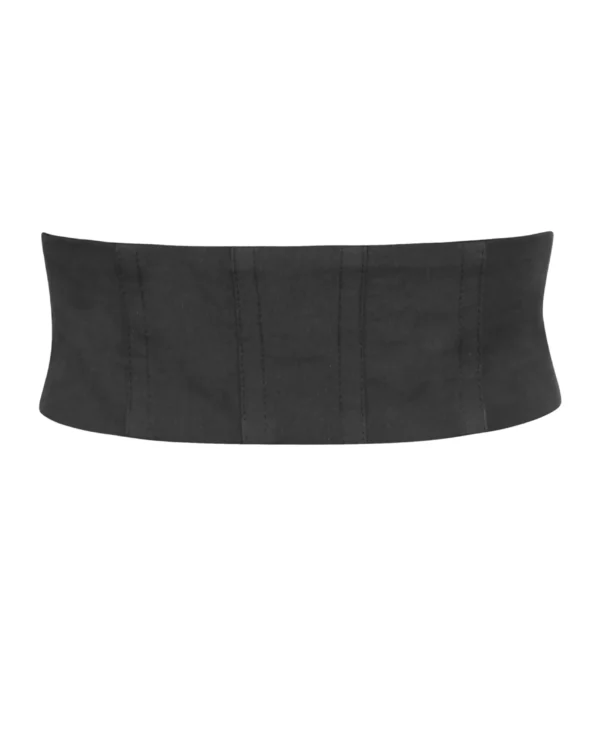 Underbust Corset Belt in Black Cotton