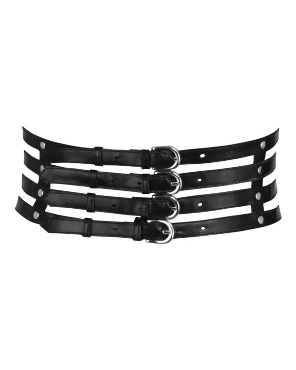 Underbust Corset Strappy Belt in Gothic Style