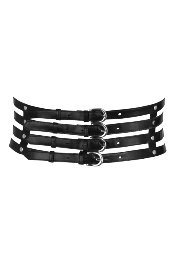 Underbust Corset Strappy Belt in Gothic Style