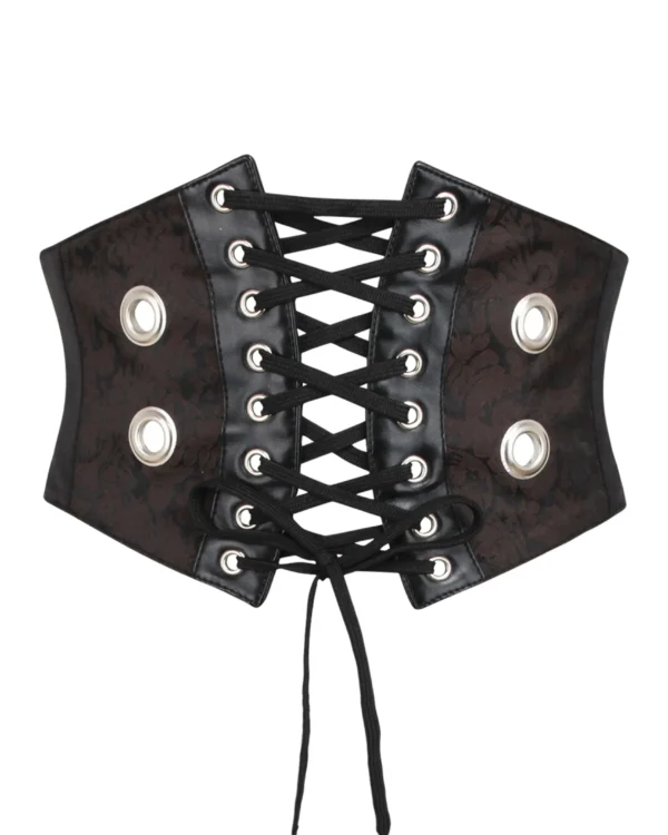 Underbust Steampunk Corset Belt in Brocade