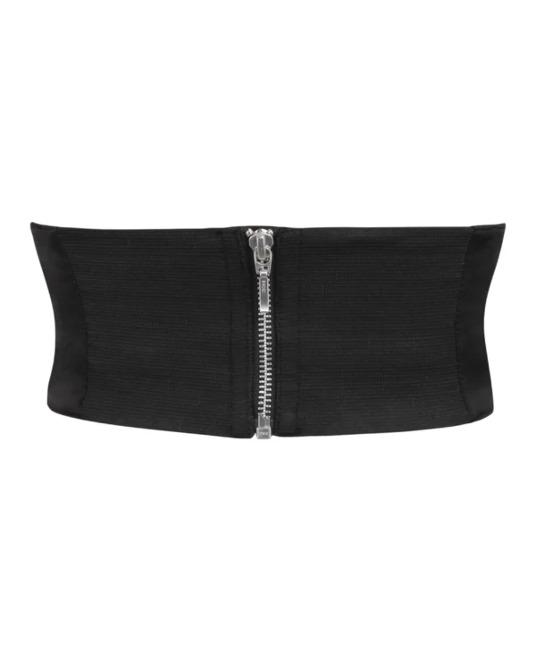 Underbust Corset Belt In Leather With Front Lacing Underbust Steampunk Corset Belt in Brocade