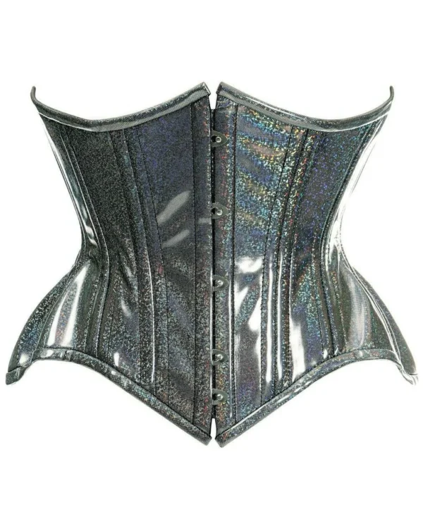 Waist Cincher Curvy Corset Glitter Double Steel Boned For Dress