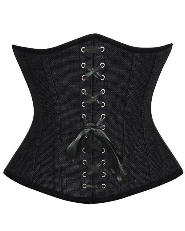Open Bust Corset Curvy Half Torso With Front Ribbon