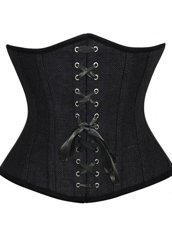 Open Bust Corset Curvy Half Torso With Front Ribbon