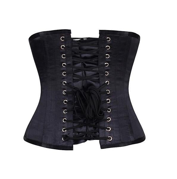Open Bust Corset Curvy Half Torso With Front Ribbon Open Bust Corset With Busk Closure