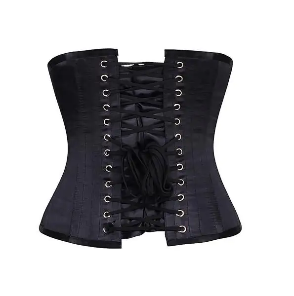 Open Bust Corset Curvy Half Torso With Front Ribbon Open Bust Corset With Busk Closure