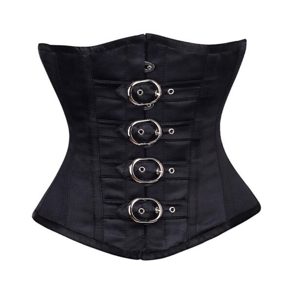 Open Bust Corset With Front Buckles