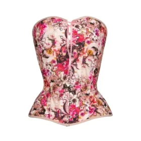 Pink Overbust Hourglass Silhouette Curvy Corset