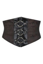 Underbust Corset Waspie Belt in Brown Brocade