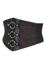 Underbust Corset Waspie Belt in Brown Brocade