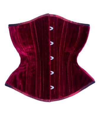 Hourglass Curvy Corset With Extreme Curve in Velvet