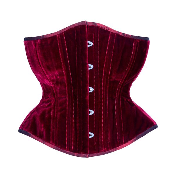 Hourglass Curvy Corset With Extreme Curve in Velvet