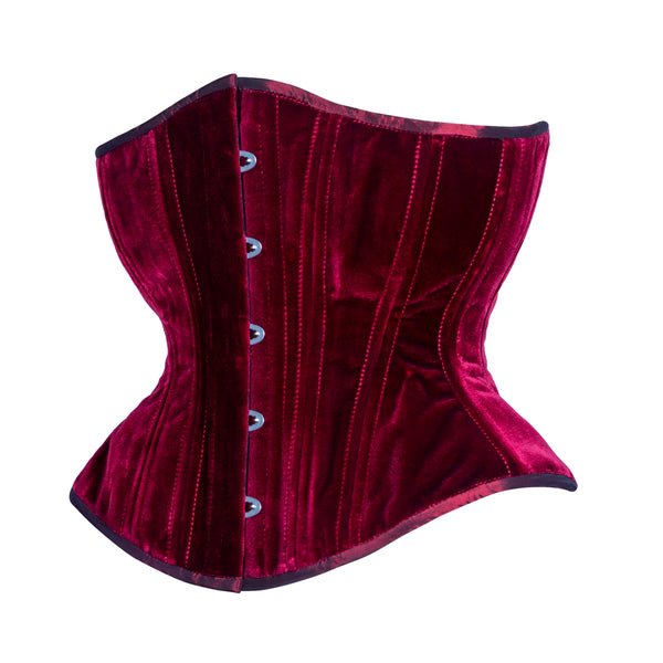 Hourglass Curvy Corset With Extreme Curve in Velvet