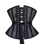 Hourglass Corset with Curves in Black Mesh Fabric