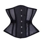 Hourglass Corset with Curves in Black Mesh Fabric