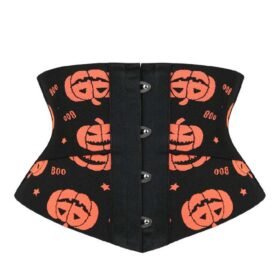 Half black crazy pumpkin corset