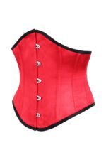 Boned Underbust Belt Half red and black satin corset