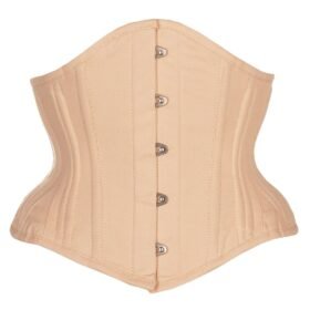 Half waist training beige cotton corset