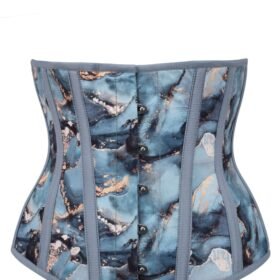 Half blue and gold marble corset