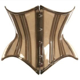 Half mocha clear curvy half waist cincher corset