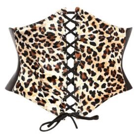 Underbust Leopard Corset Belt Cincher
