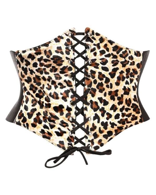 Underbust Leopard Corset Belt Cincher