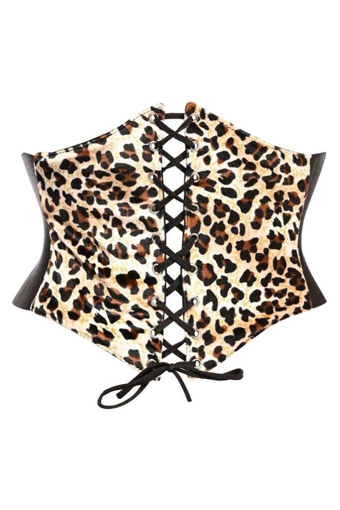 Underbust Leopard Corset Belt Cincher