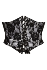 Underbust Lace Overlay Corset Belt Cincher