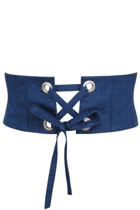 Underbust Denim Corset Belt