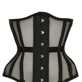 Half Black Mesh Fronted Corset