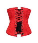 Open Bust Corset Curvy Satin Fancy Buckle Torso