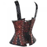 Open Bust Brocade Corset With Shoulder Straps