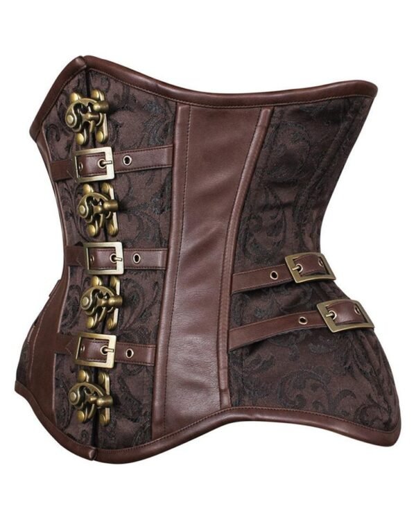 Open Bust Corset Curvy Steampunk Brocade Waist Trainer