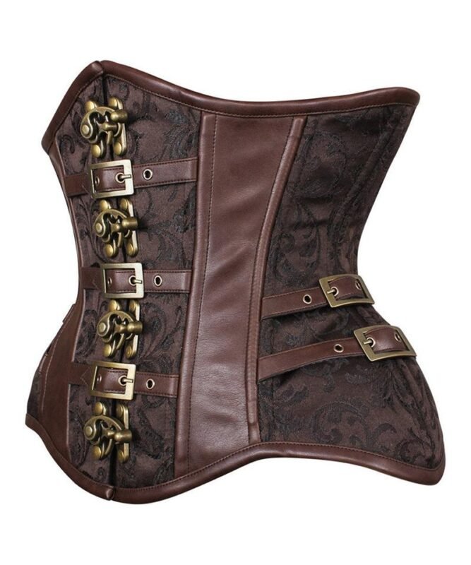 Open Bust Corset Curvy Steampunk Brocade Waist Trainer