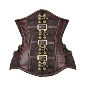 Open Bust Corset Curvy Steampunk Brocade Waist Trainer