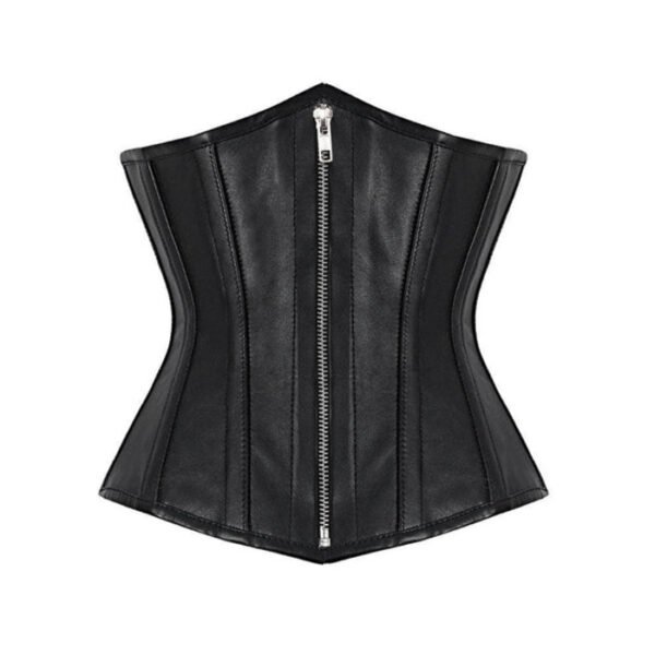 Open Bust Corset Curvy Faux Leather