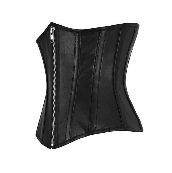 Open Bust Corset Curvy Faux Leather