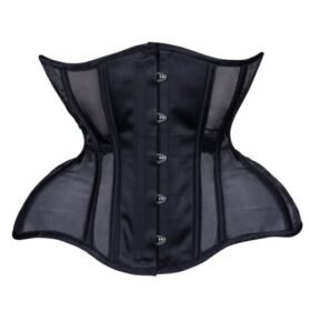 Extreme Corset Black Heavy Duty Curvy Mesh In plus size