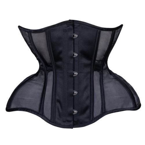 Extreme Corset Black Heavy Duty Curvy Mesh In plus size