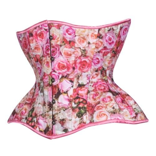 Extreme Cupped Corset in Floral Print