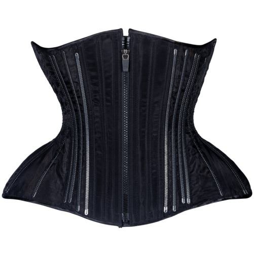 Extreme Corset Black Curvy Fine Mesh With No Line