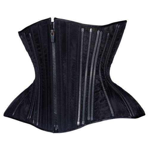 Extreme Corset Black Curvy Fine Mesh With No Line