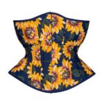 Extreme Curvy Corset In Sun Flower Print