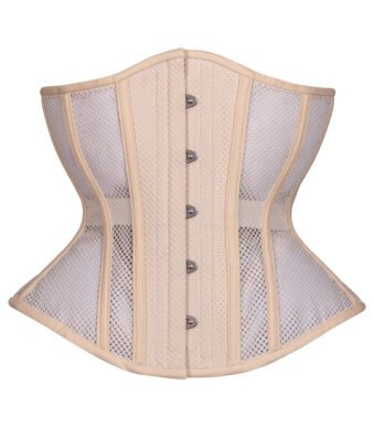 Hourglass Mesh Corset in Beige