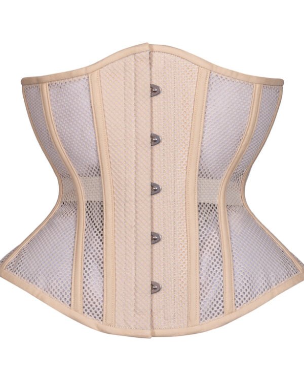 Hourglass Mesh Corset in Beige